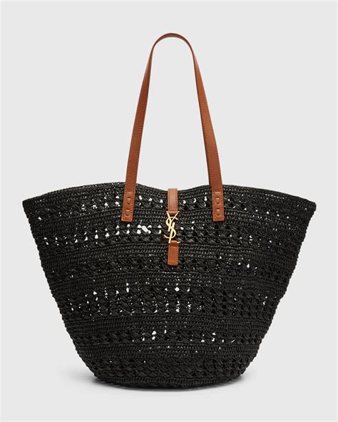 ysl raffia panier|ysl tote bag raffia.